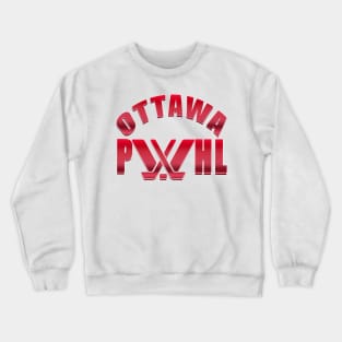 Gradient red ottawa PWHL Crewneck Sweatshirt